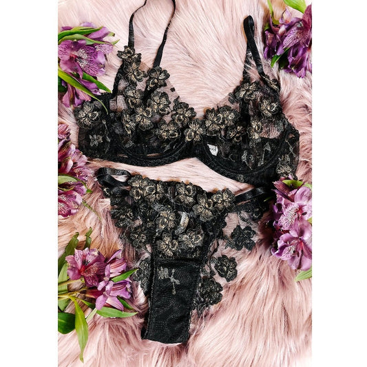 Ornella black underwire bralette-1